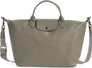 Longchamp Medium Le Pliage Leather Shoulder Tote