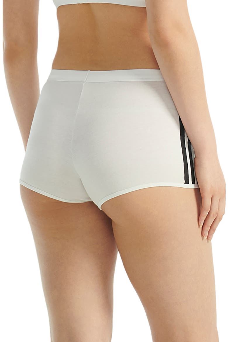 3-Stripes Boyshorts, Alternate, color, WHITE