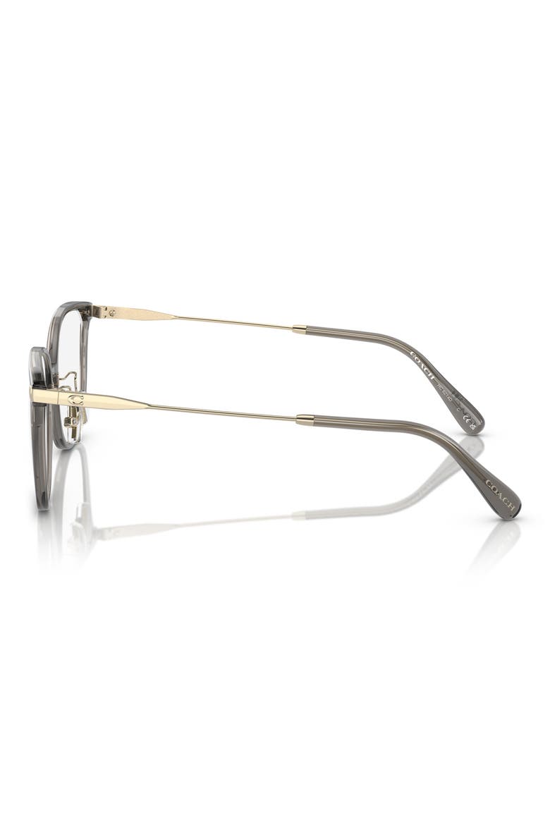 55mm Square Optical Glasses, Alternate, color, TRANSPARENT GREY / DEMO LENS