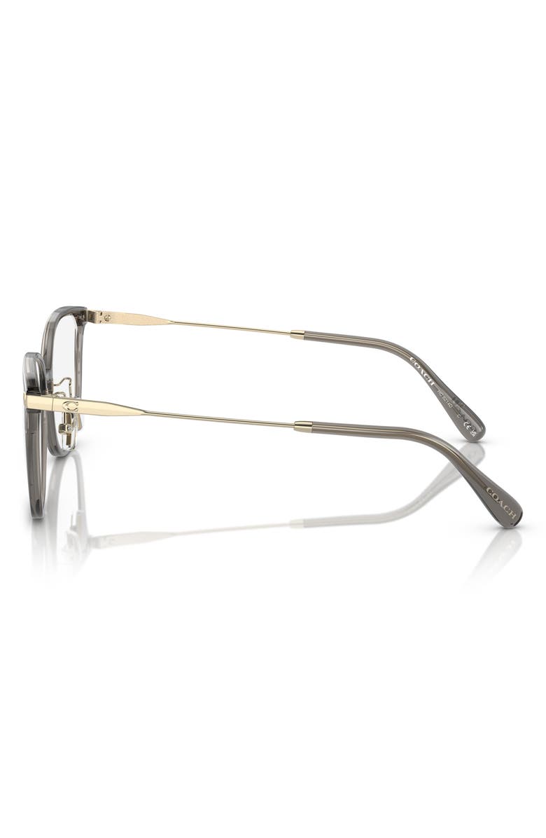 COACH 55mm Square Optical Glasses, Alternate, color, Transparent Grey / Demo Lens
