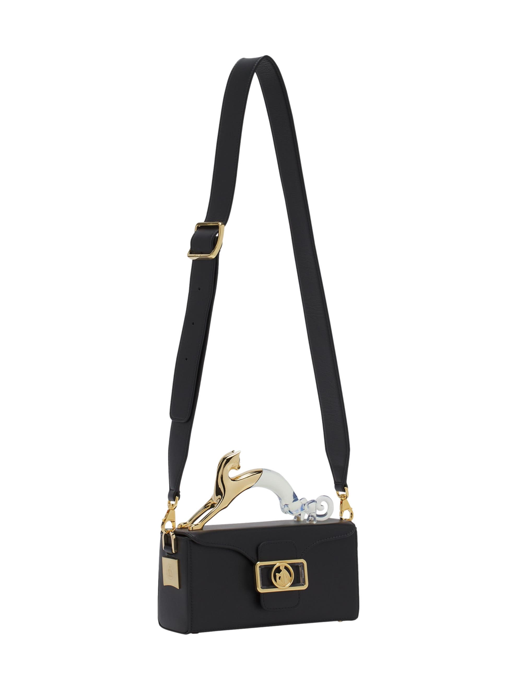 Lanvin Pencil Cat Nano Leather Bag With A Bi-Material Cat, Alternate, color, 