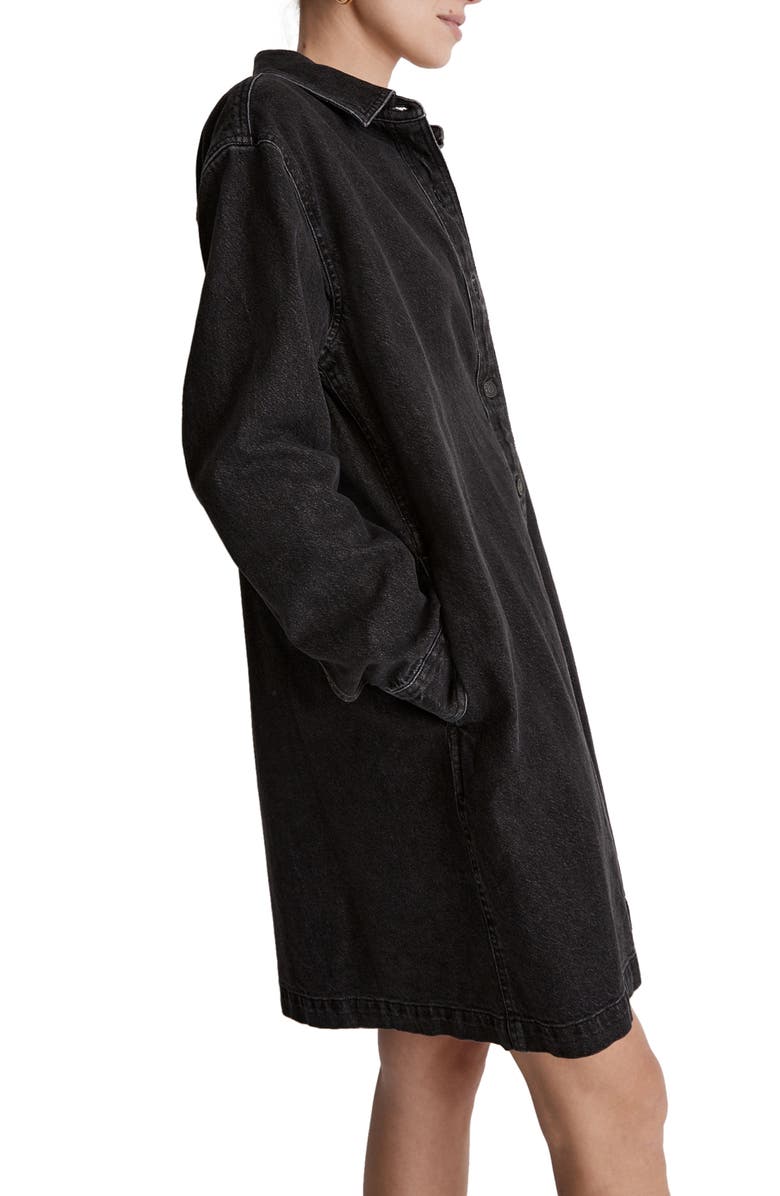 Madewell Long Sleeve Oversize Denim Shirtdress, Alternate, color,