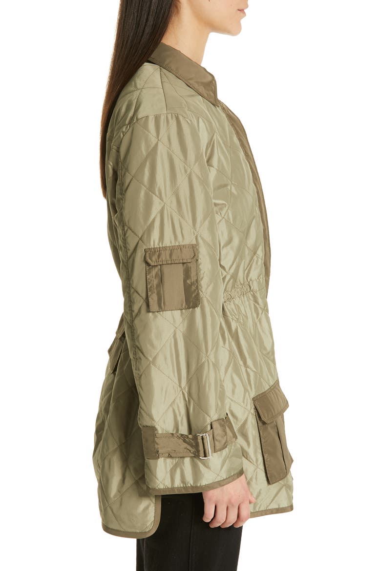 Quilted Ripstop Jacket, Alternate, color, ALOE