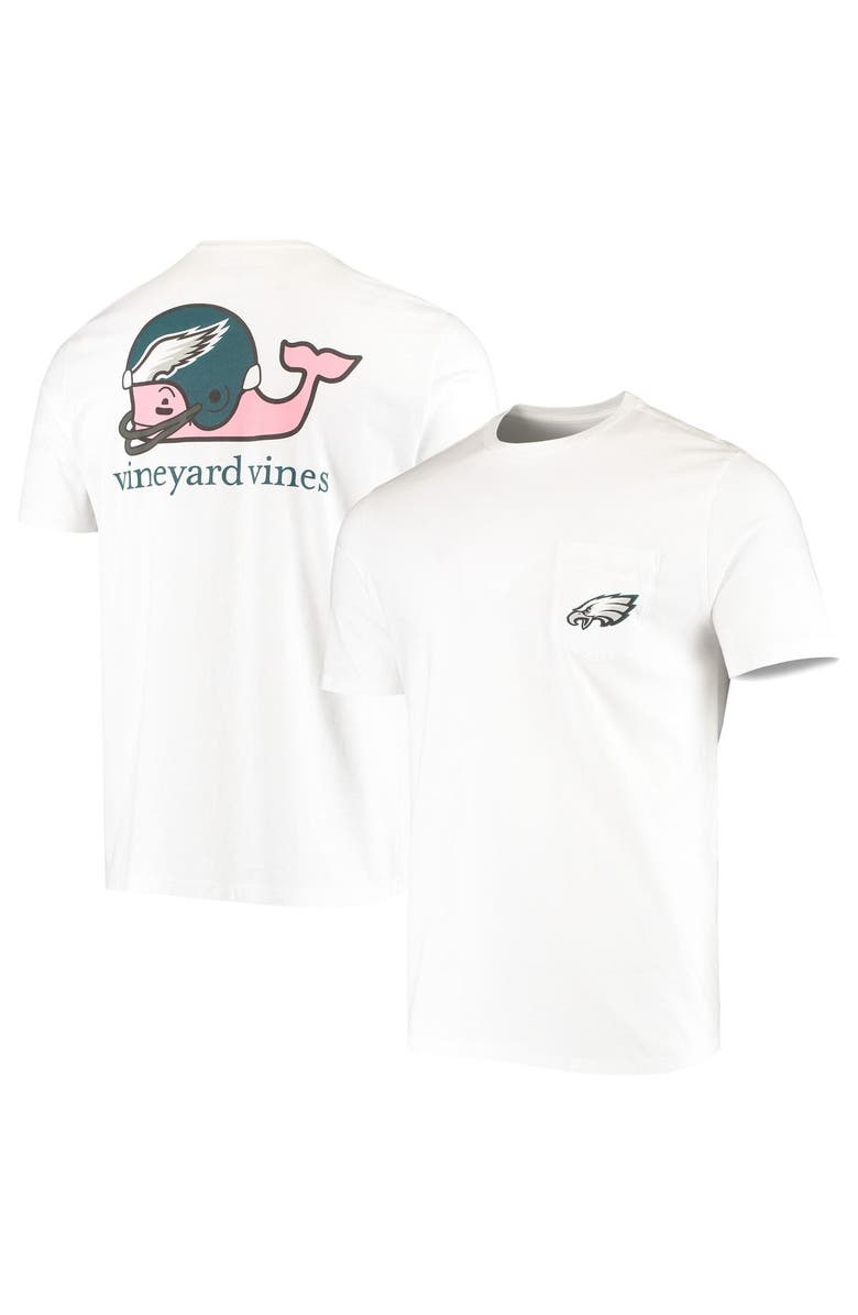 vineyard vines Men's Vineyard Vines White Philadelphia Eagles Big & Tall Helmet T-Shirt, Alternate, color,