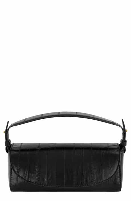 Mini Sabrina Eel Embossed Leather Top Handle Bag