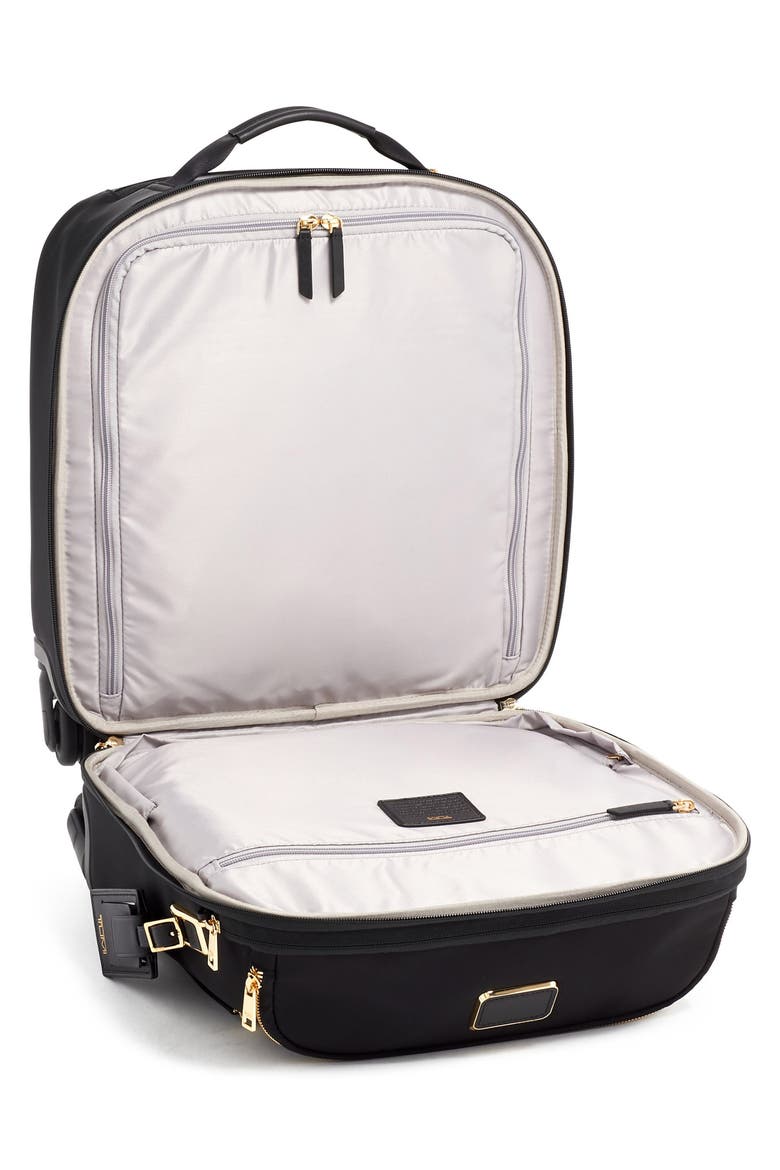 Oxford 16-Inch Compact Wheeled Carry-On, Alternate, color, BLACK