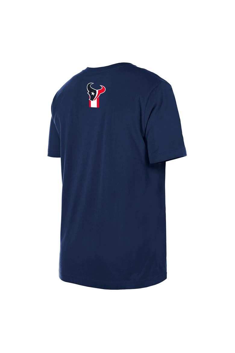 Men's New Era  Navy Houston Texans 3rd Down High Density Print T-Shirt, Alternate, color, Navy