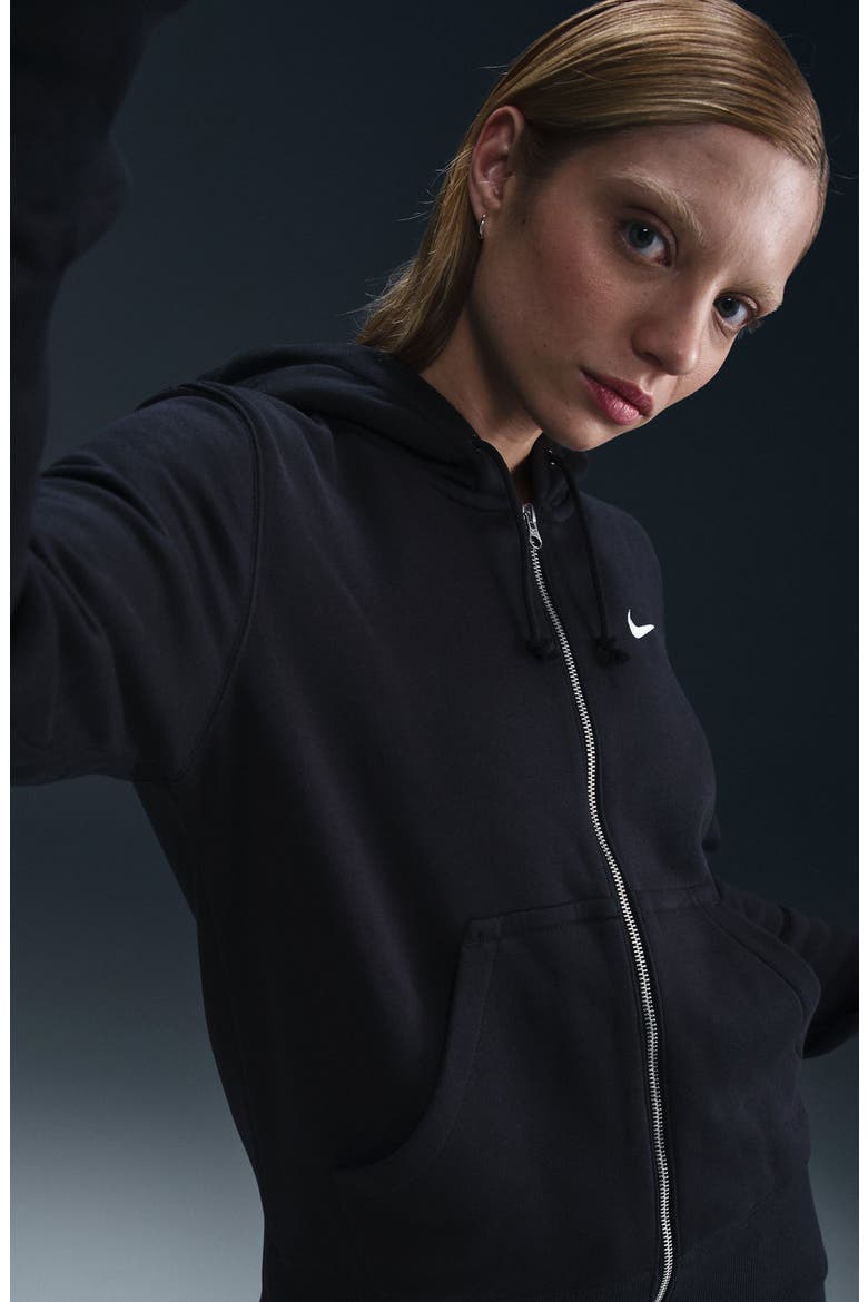 Sportswear Phoenix Fleece Full Zip Hoodie, Alternate, color, BLACK/ SAIL