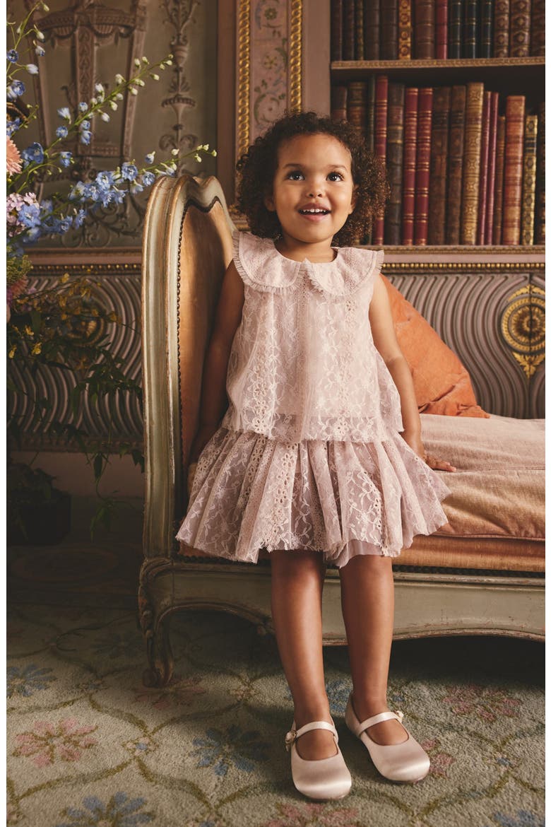 Kids' Embroidered Lace Top & Skirt Set, Alternate, color, PINK