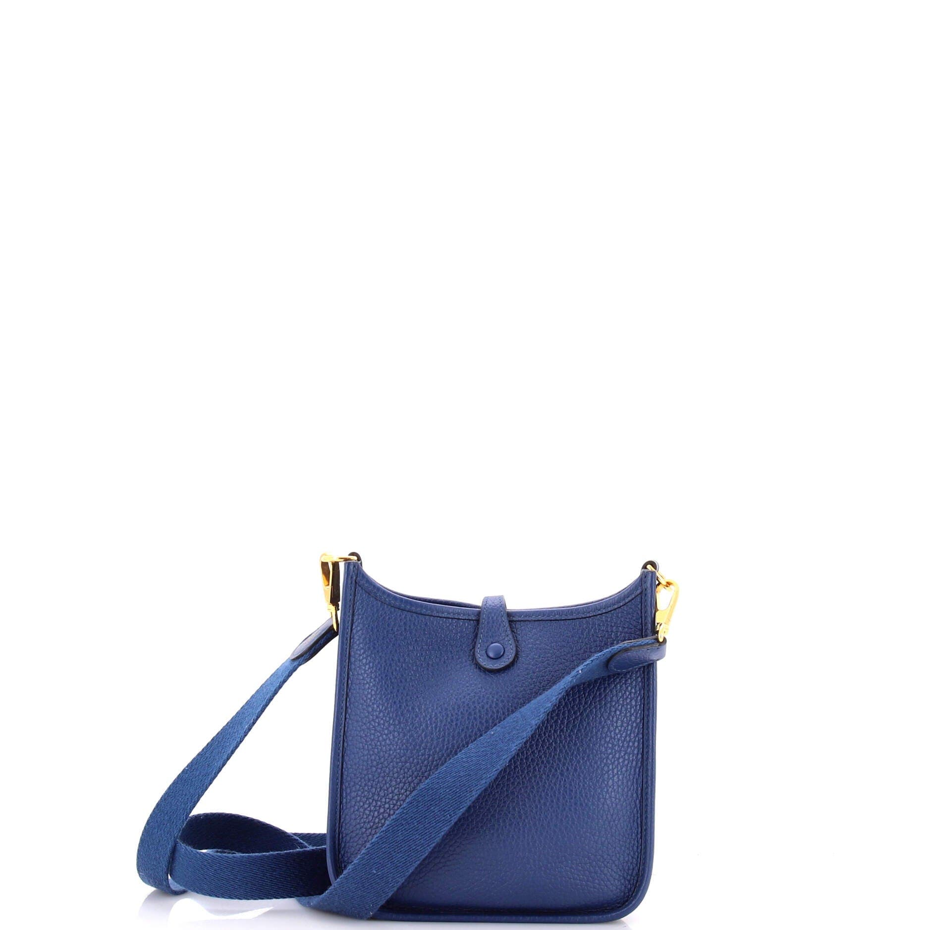 Pre-Owned Hermes Evelyne Bag Gen III Clemence TPM, Alternate, color, Deep Blue