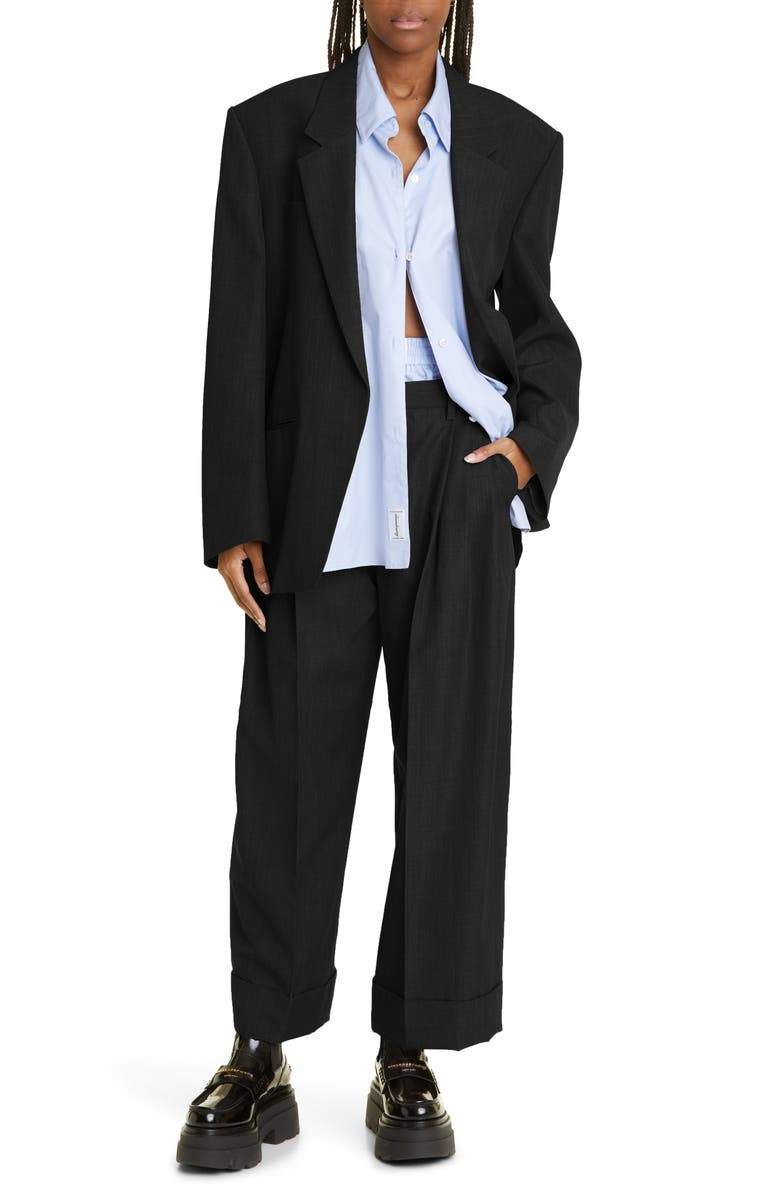 Alexander Wang Shirt Inset Blazer, Alternate, color,