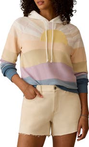 パーカー・フーディ AFTER PRAY Soleil printed hoodie navy 241CTS230 _NY Faherty Soleil Stripe Cotton Hoodie | Nordstrom