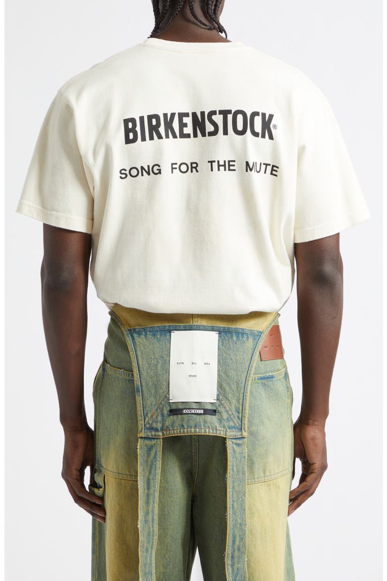 x Birkenstock The Artist Aged Graphic T-Shirt, Alternate, color, WHITE DIRTY WASH