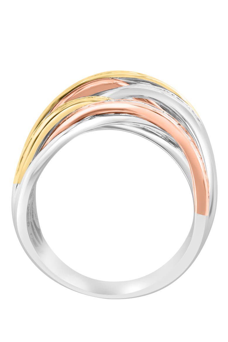 Diamond Crossover Ring in 14K White, Yellow & Rose Gold, Alternate, color, None