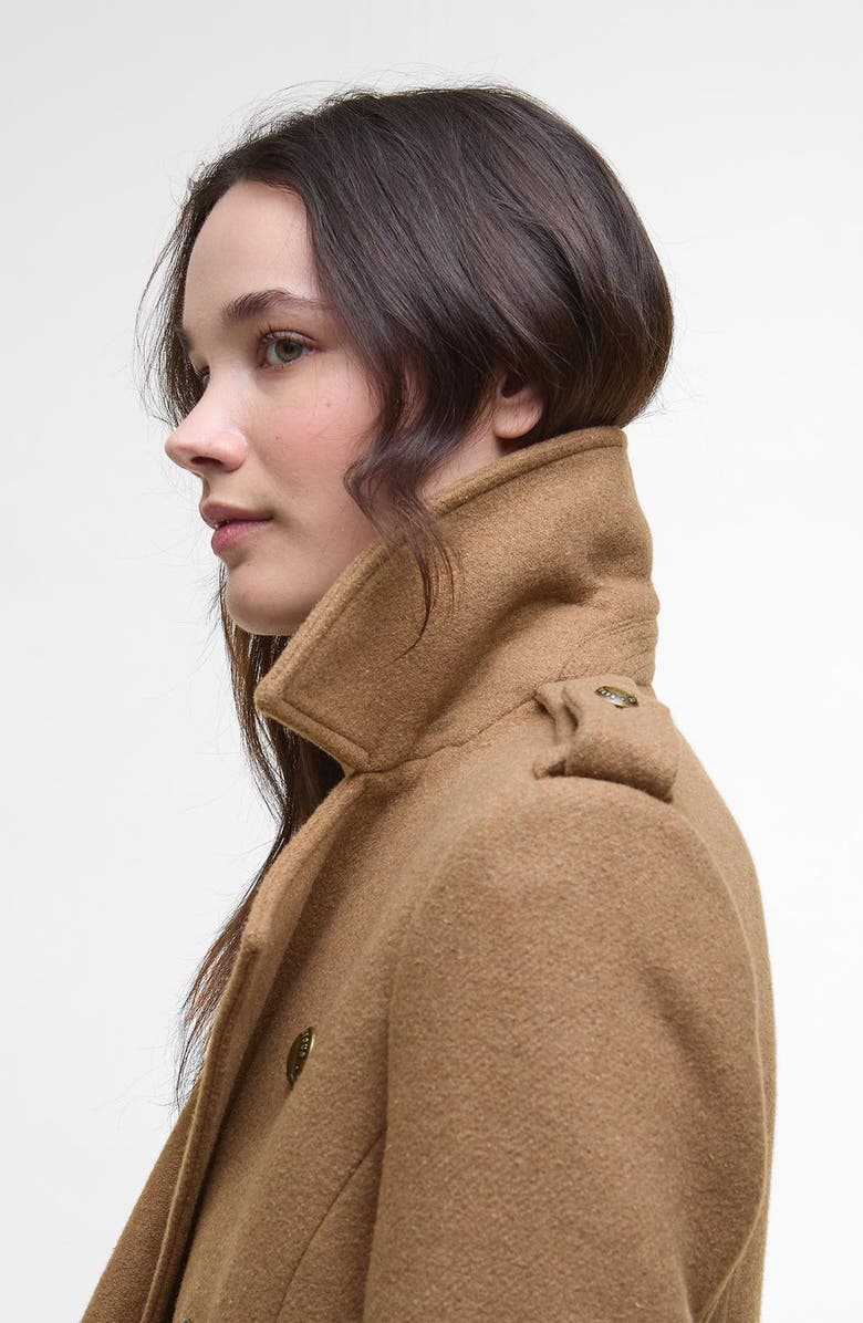Barbour Cottesmore Wool Blend Coat, Alternate, color, Camel