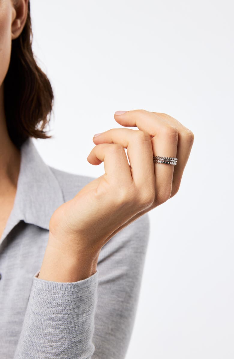Ana Luisa Adrianna Set of 3 Band Rings, Alternate, color, Silver