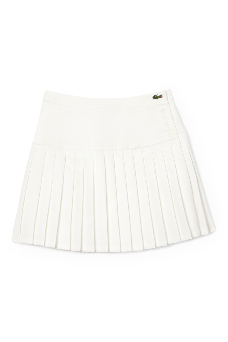 Pleated Twill Skirt, Main, color, 70V FARINE