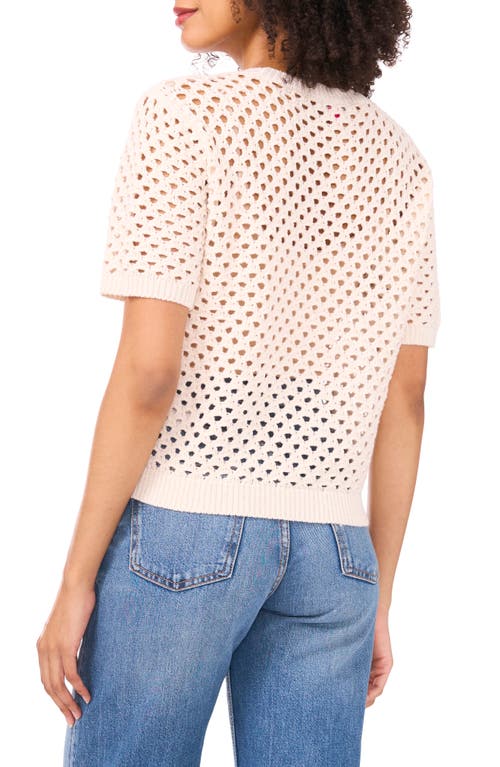 Vince Camuto Open Stitch Sweater In White