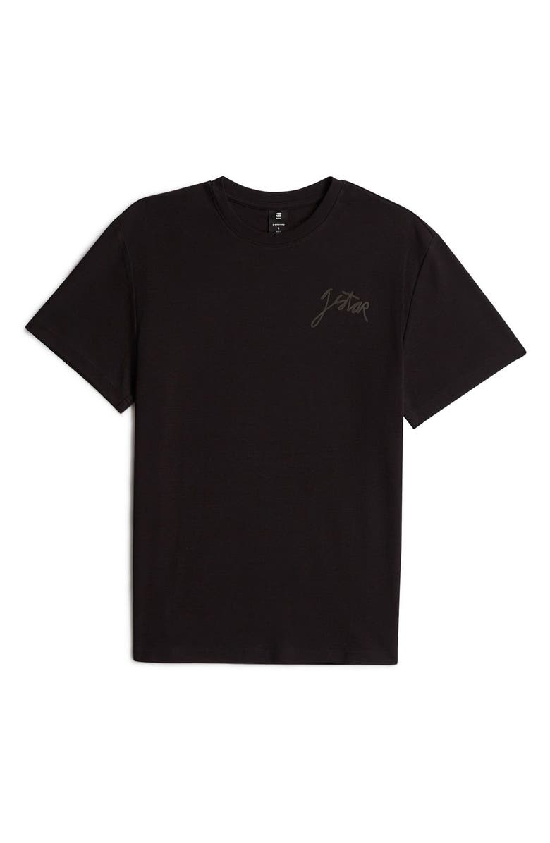 G-STAR Script Organic Cotton Graphic T-Shirt, Alternate, color, Dark Black