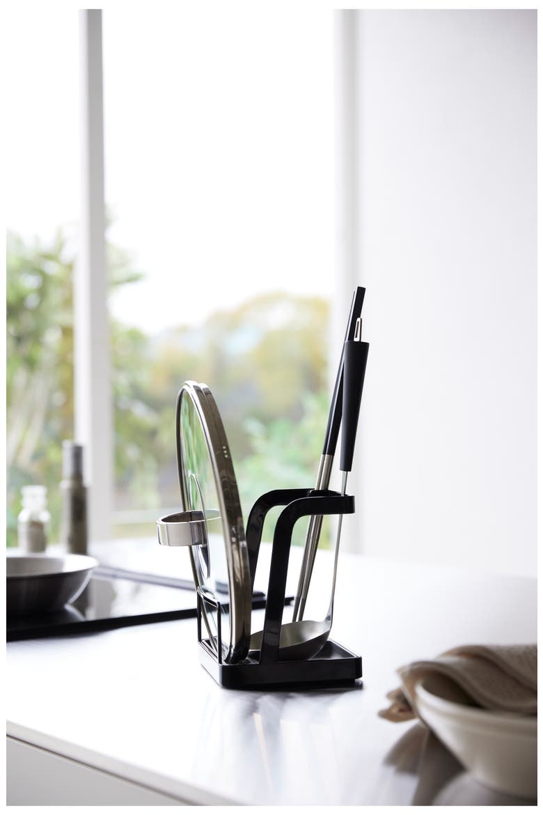Lid/Ladle Storage Stand, Alternate, color, BLACK
