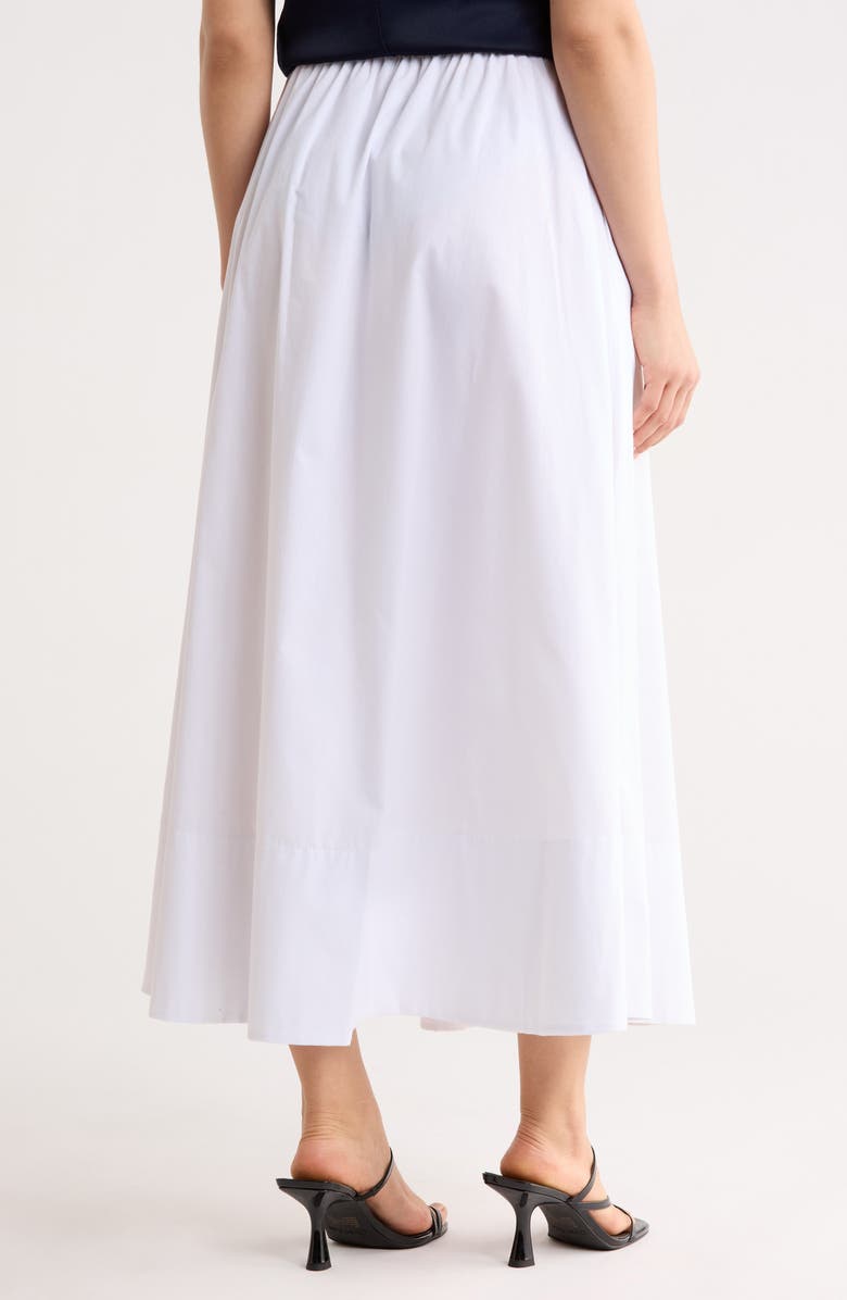 Renee C Cotton Poplin Maxi Skirt, Alternate, color, Off White