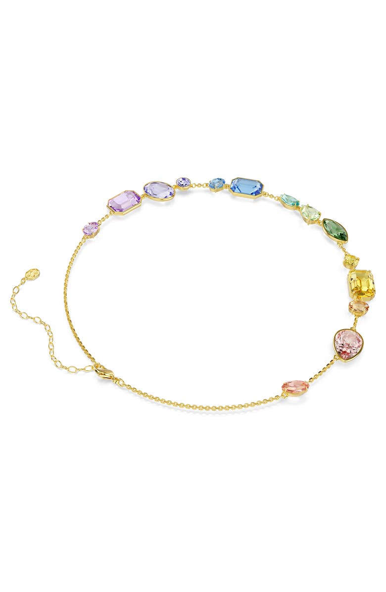 Swarovski Gema Crystal Collar Necklace, Alternate, color, Gold/ Multi