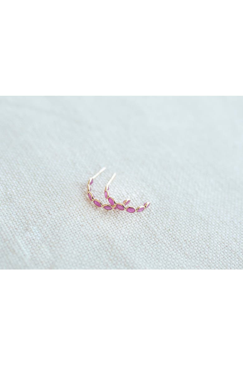 Crimson Elegance Earrings, Alternate, color, Ruby