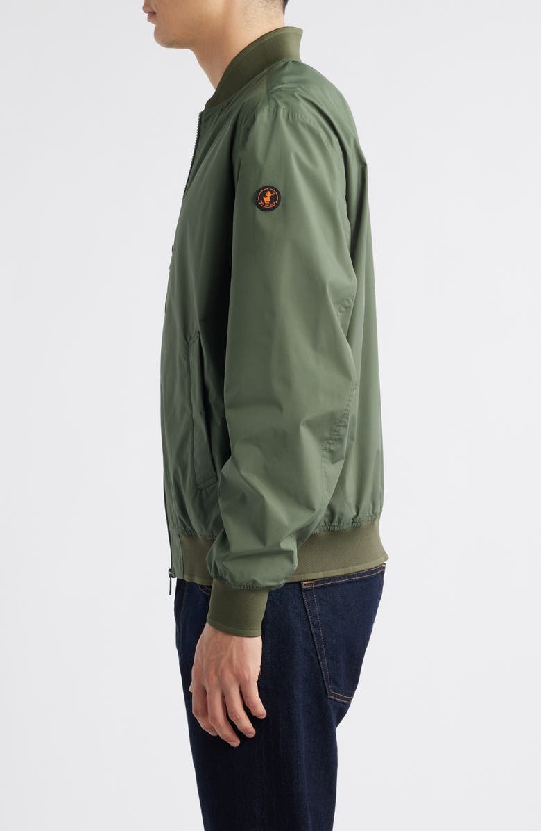 Save The Duck Olen Water Resistant Bomber Jacket, Alternate, color, Thyme Green