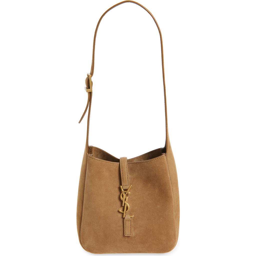 Saint Laurent Mini Le 5 À 7 Suede Shoulder Bag
