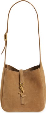 Saint Laurent Mini Le 5 À 7 Suede Shoulder Bag