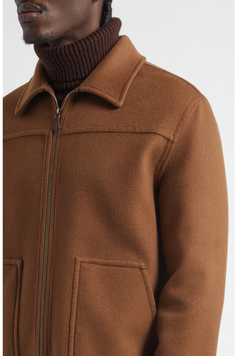 College Cashmere Bomber Jacket, Alternate, color, BROWN