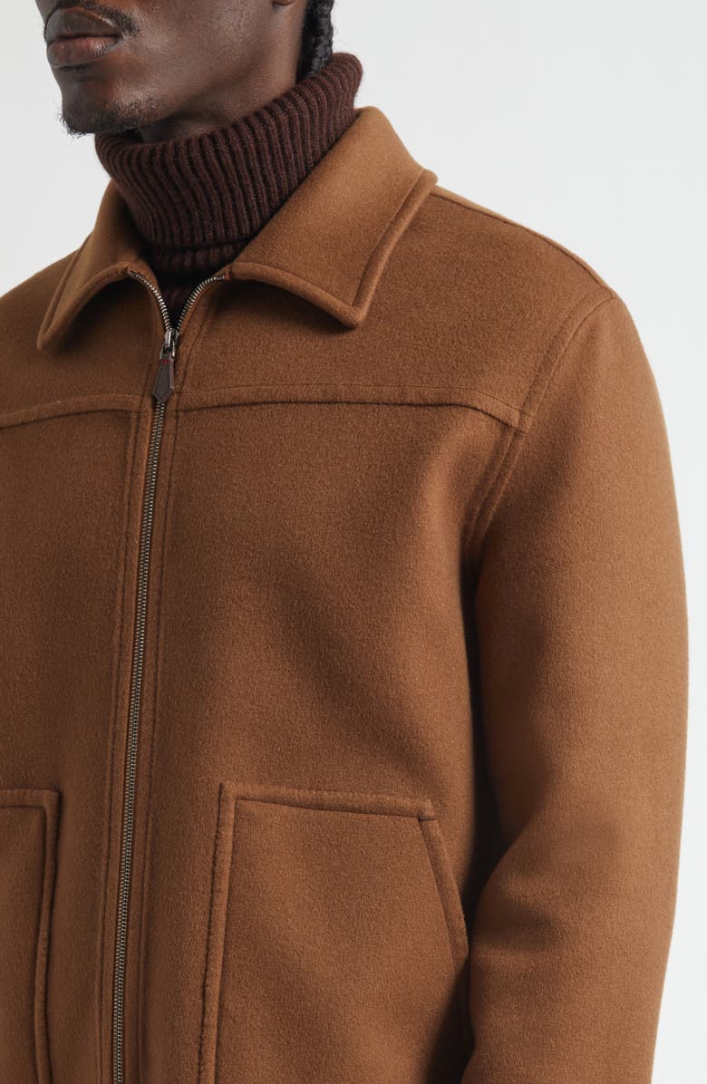 ISAIA College Cashmere Bomber Jacket, Alternate, color, Brown