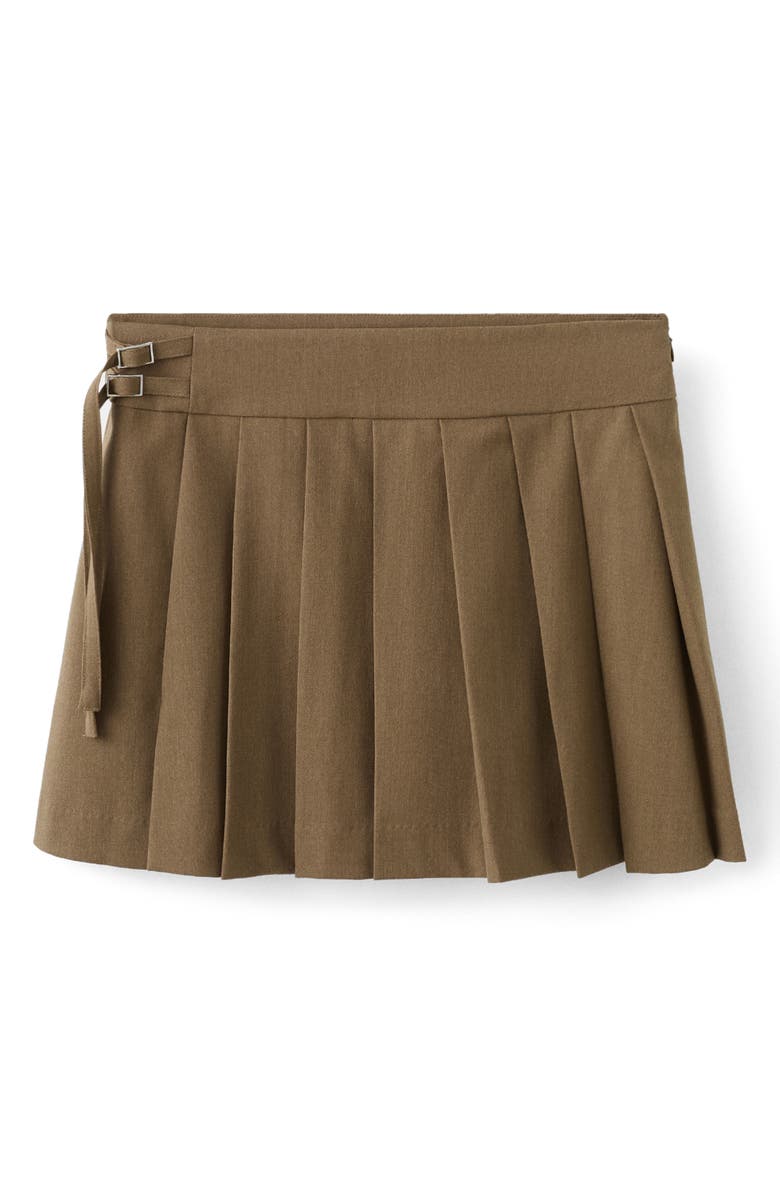 MANGO Brittany Pleated Miniskirt, Alternate, color, Brown