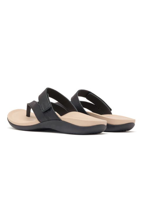 Abeo Oasis Thong Sandal In Black Majestic - Regular