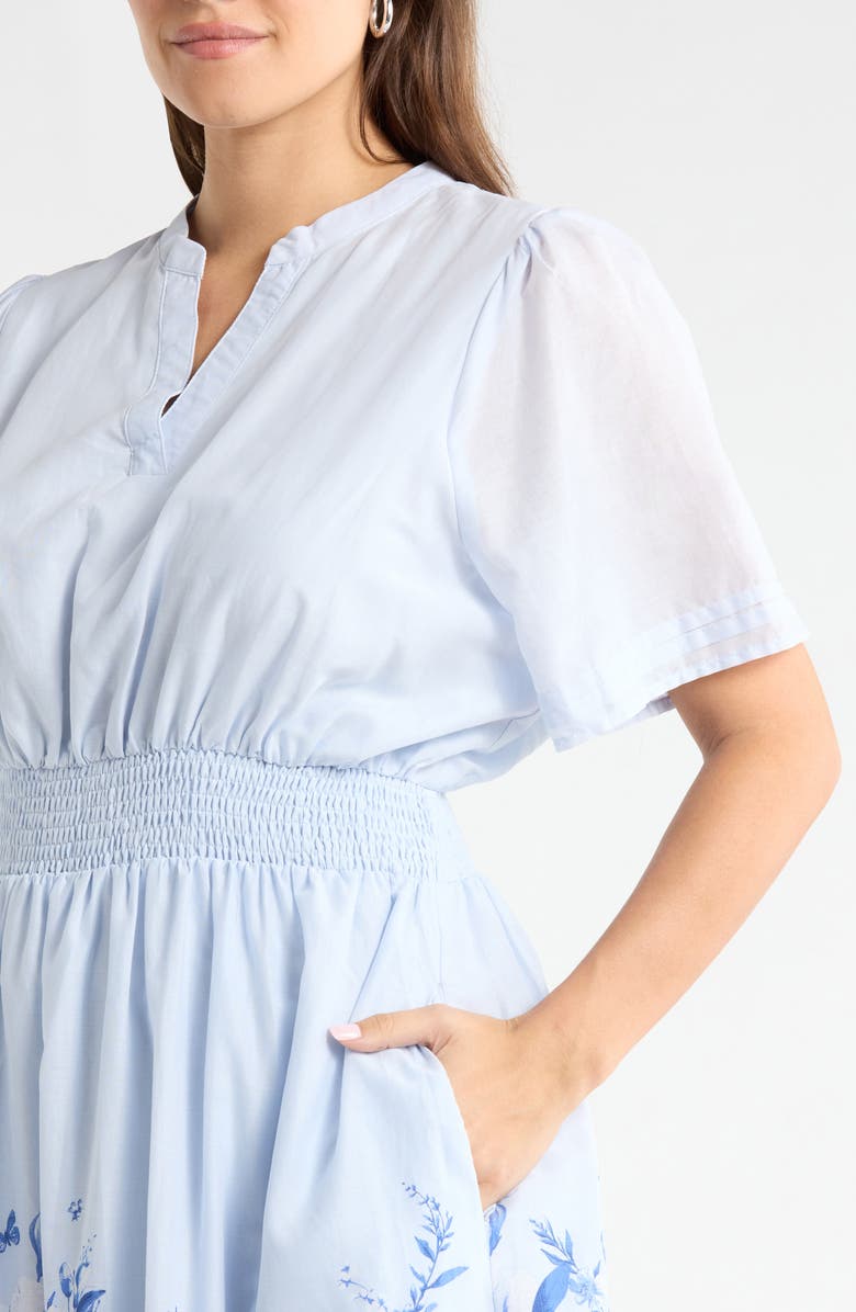 SUGARLIPS Fernie Field Janey Cotton Poplin Maxi Dress, Alternate, color, Lt-Blue