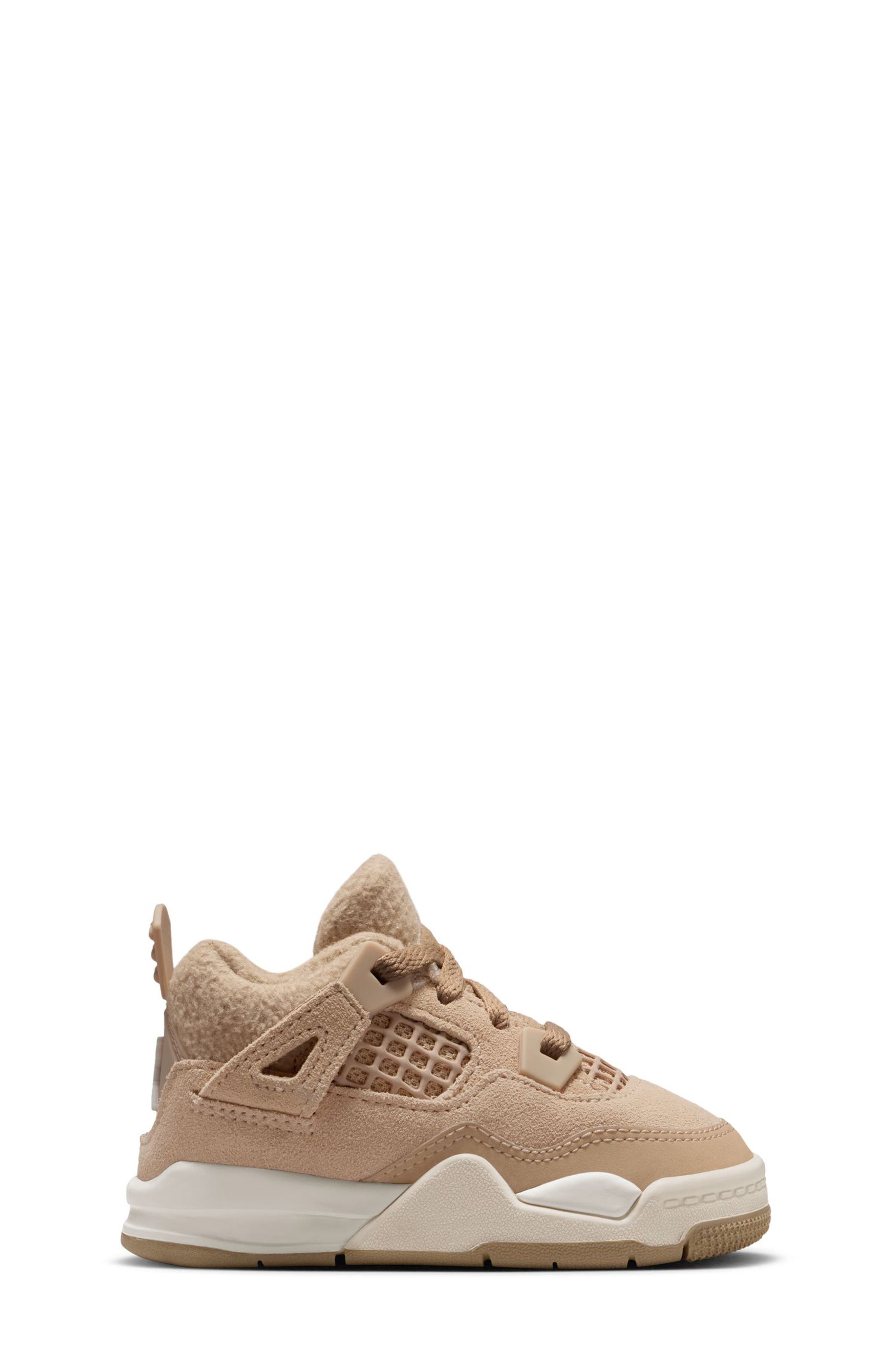 Nike Kids' Jordan 4 Retro Sneaker, Alternate, color, Hemp/ Light Orewood