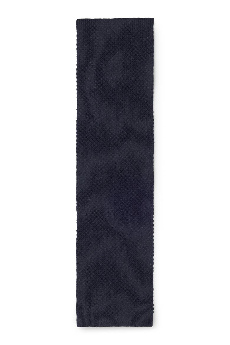 Knitted Silk Tie, Alternate, color, DARK BLUE