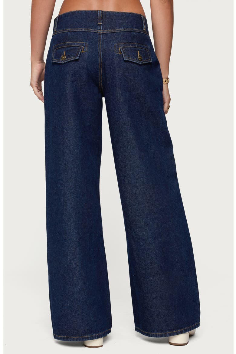 Meredith Low Rise Wide Leg Jeans, Alternate, color, BLUE
