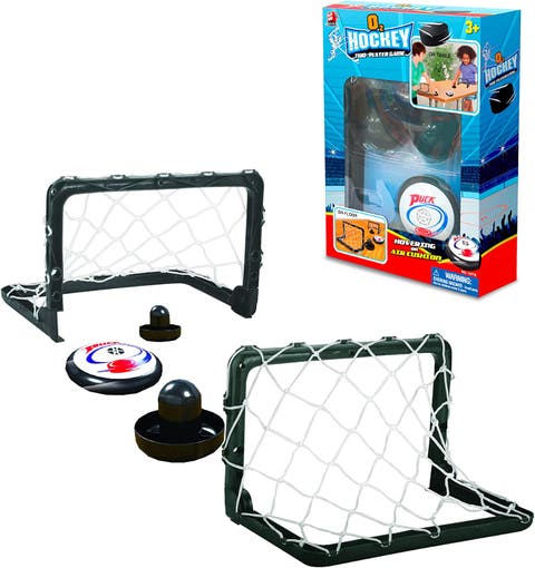 O2 Hockey - Table Top Hockey Game Set for Kids & Family. 2 Players Portable & Fast-Paced Fun Sport Game For Ages 3+ Boys & Girls. Electronic Air Puck, Strikers & Nets Included.