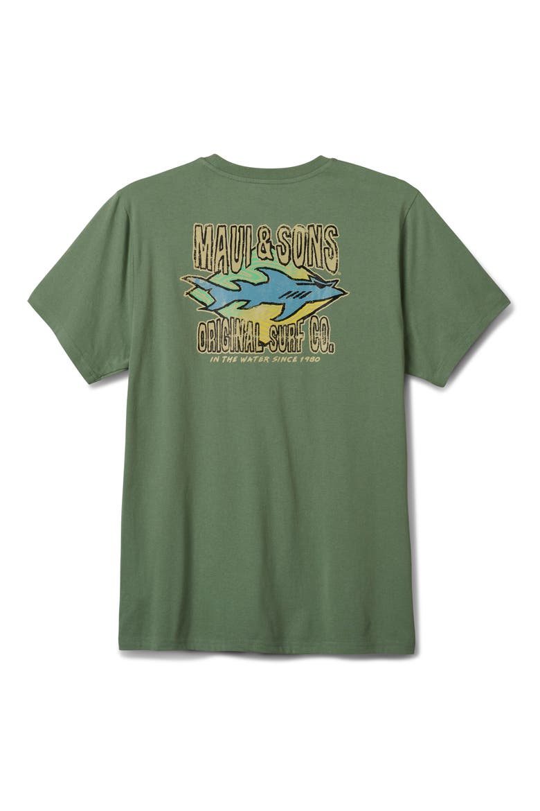 Shark Surf Graphic T-Shirt, Alternate, color, SAGE