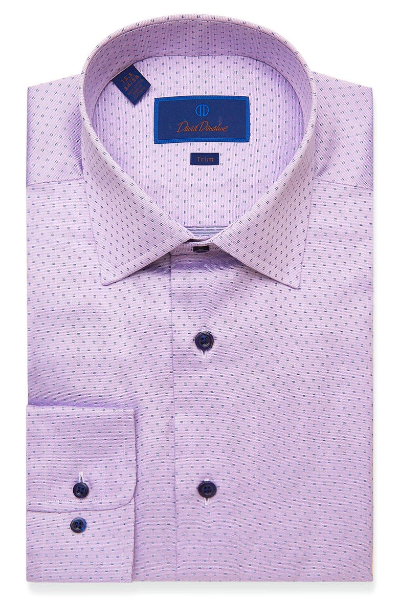 Trim Fit Geometric Dress Shirt, Alternate, color, LILAC