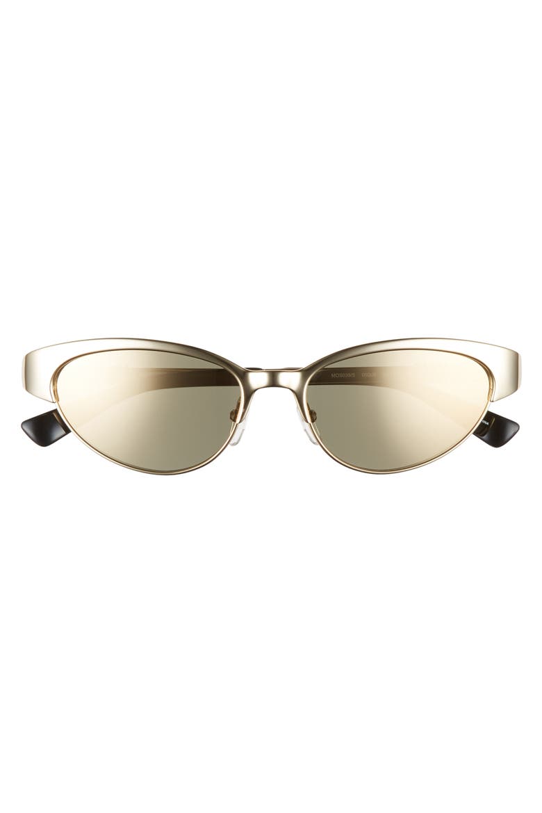 54mm Mirrored Cat Eye Sunglasses, Alternate, color, ROSE GOLD