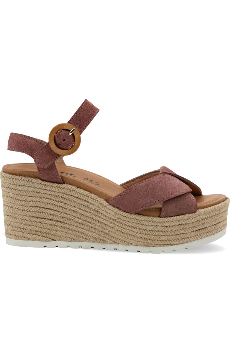 Naot Marbella Platform Wedge Sandal, Alternate, color, Rose Suede