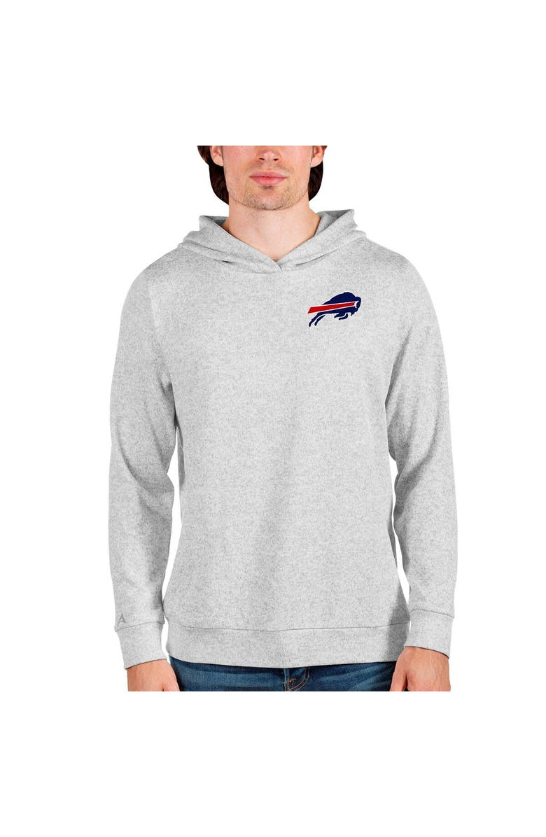 ANTIGUA Men's Antigua Heathered Gray Buffalo Bills Absolute Pullover Hoodie, Alternate, color, 