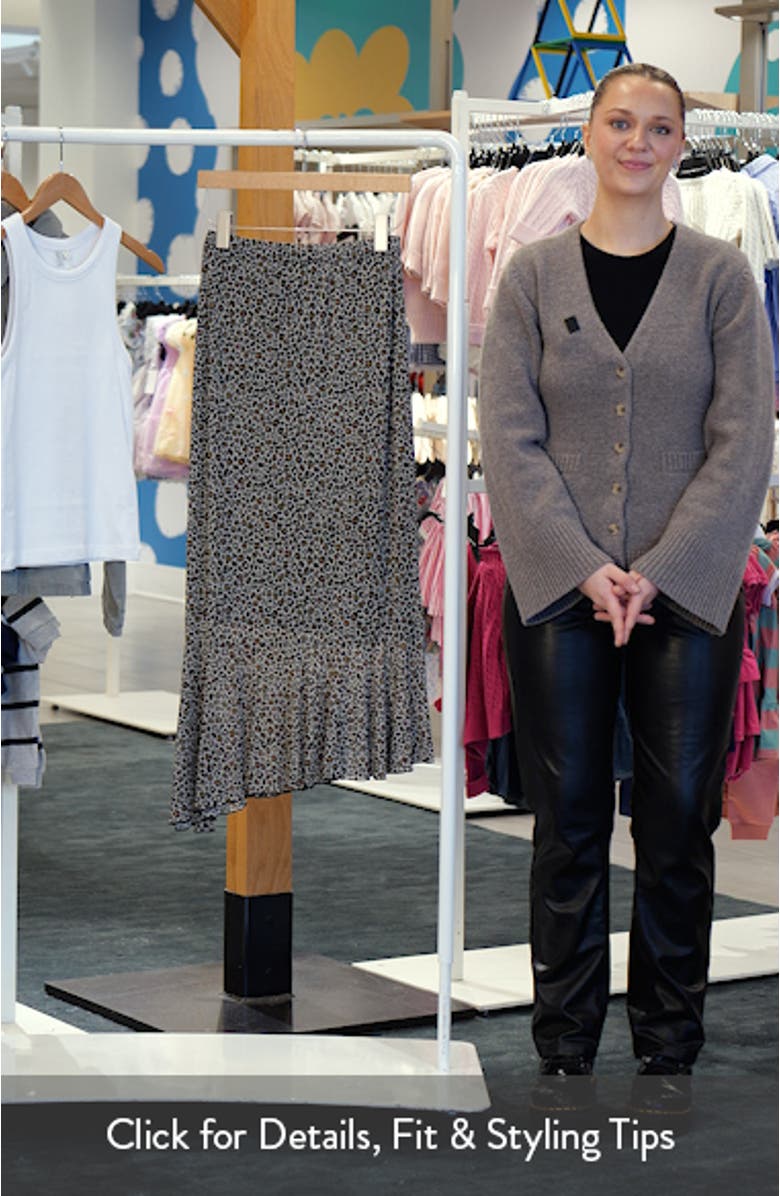 Leopard Print Mesh Midi Skirt, sales video thumbnail