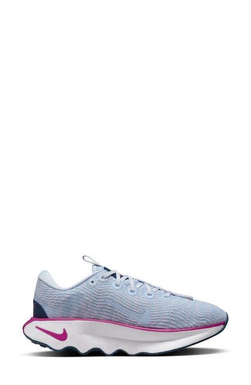 Nike Motiva Road Runner Walking Shoe In Grey/grey/fuchsia