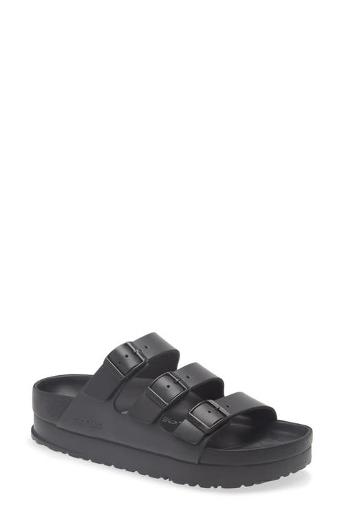 Birkenstock Florida Platform Flex Slide Sandal In Black