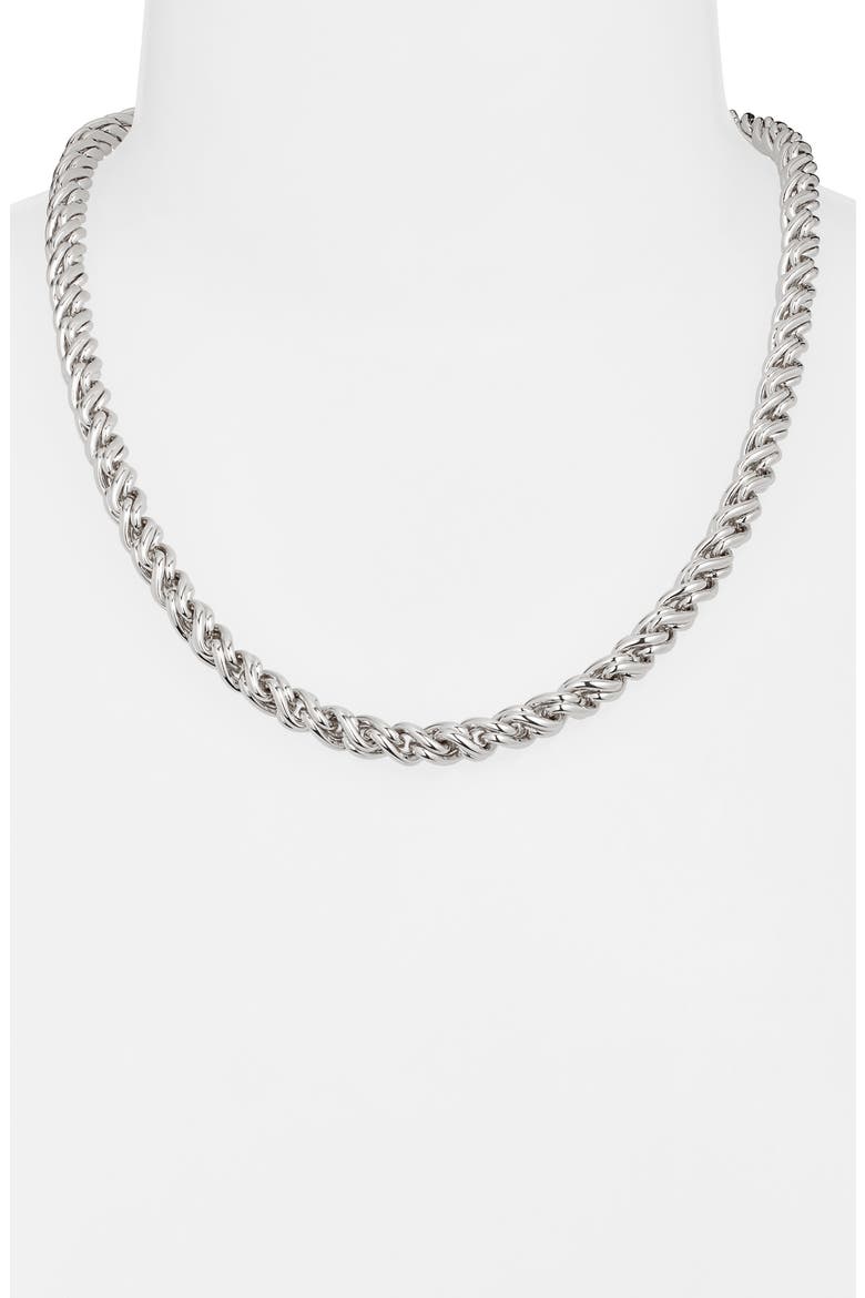 Rizzo Chain Necklace, Alternate, color, HIGH POLISH SILVER