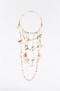 Bimba y Lola Maxi Necklace With Chains And Seashell Multi-Charms