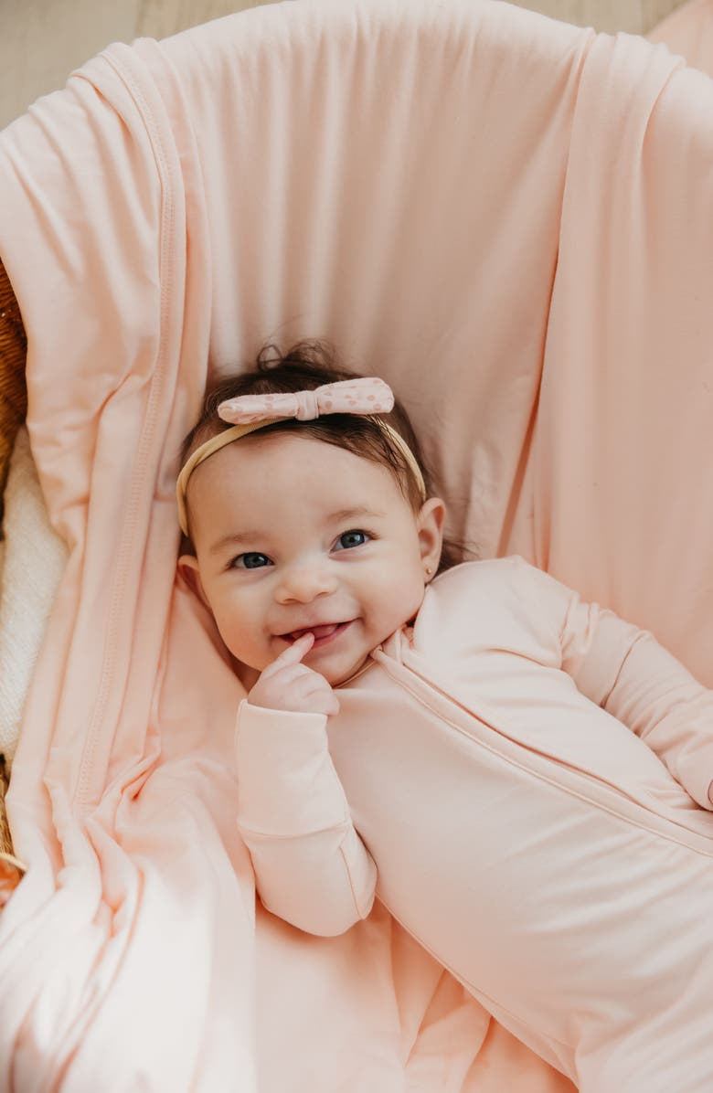 Copper Pearl Blush Convertible Zip-Up Footie, Alternate, color, Blush